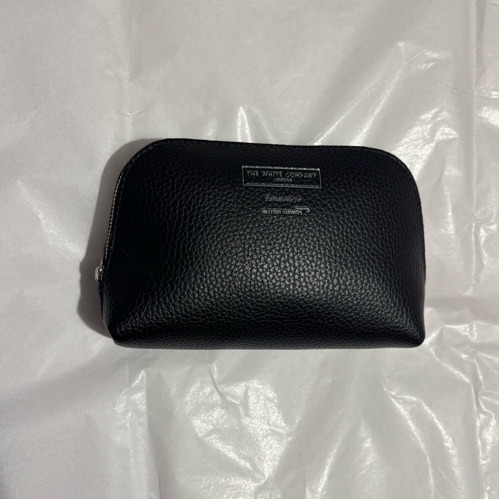 The White Company Black Textured Toiletry Bag Fully Stocked NWOT - Picture 1 of 6